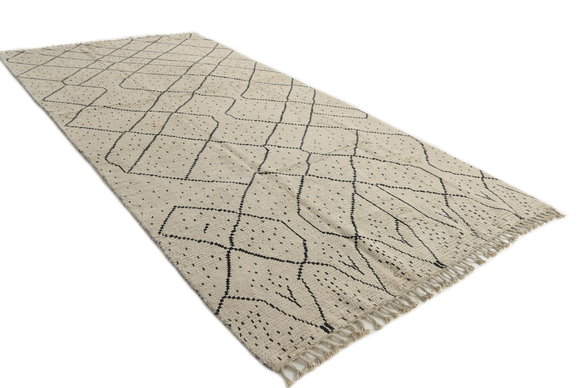 6' 2 x 12' 6 Hand Knotted Moroccan Wool Runner Rug