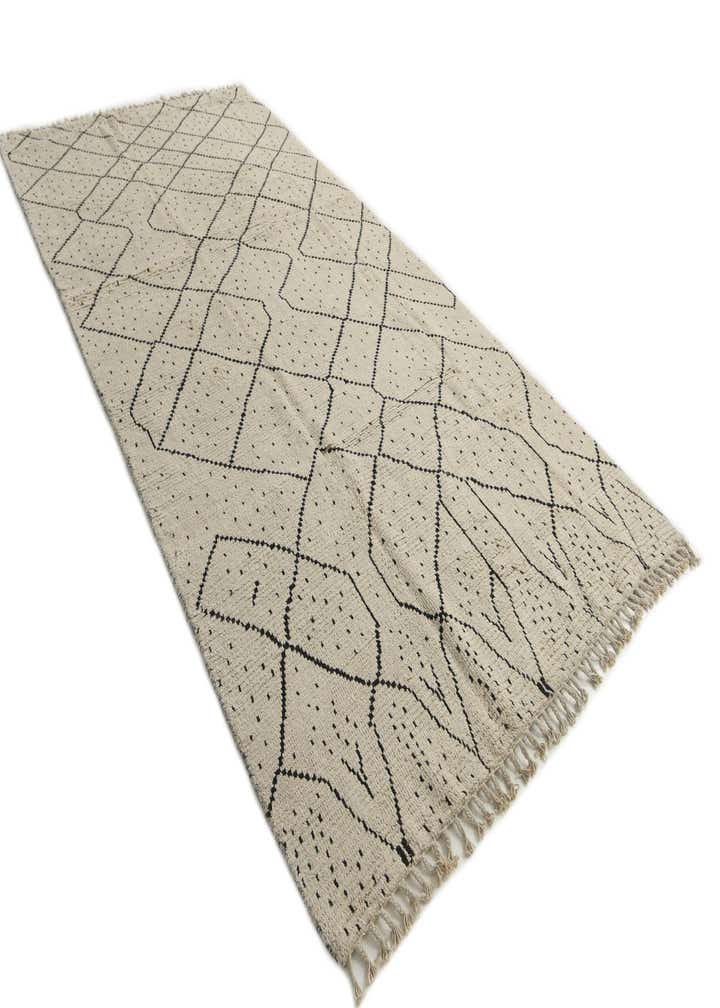 6' 2 x 12' 6 Hand Knotted Moroccan Wool Runner Rug