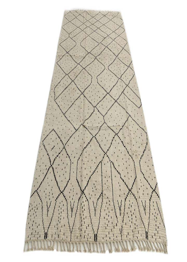 6' 2 x 12' 6 Hand Knotted Moroccan Wool Runner Rug