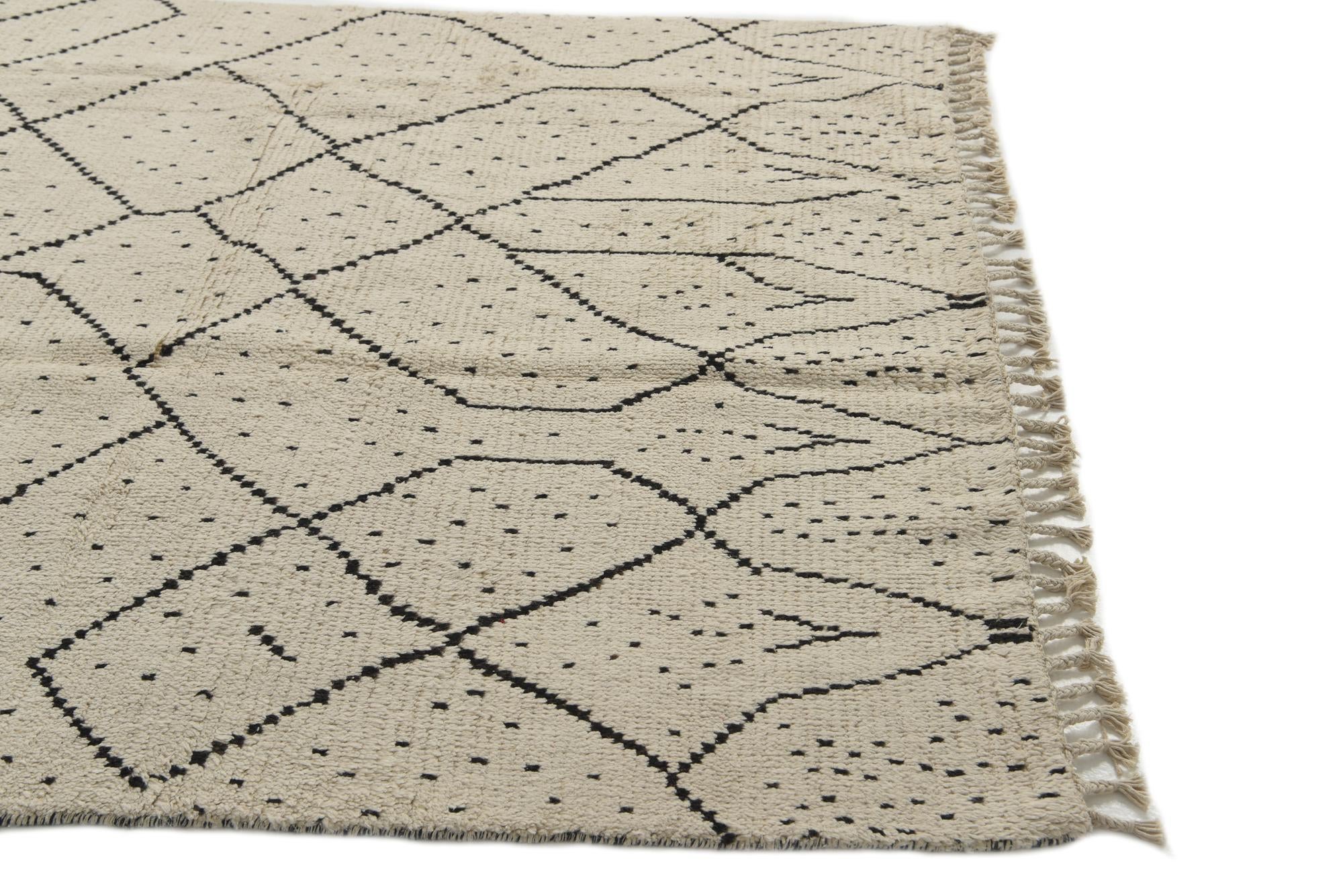 6' 2 x 12' 6 Hand Knotted Moroccan Wool Runner Rug
