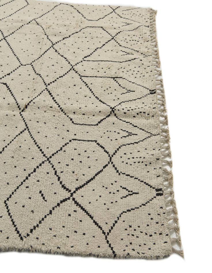 Detail image of 6' 2 x 12' 6 Hand Knotted Moroccan Wool Runner Rug