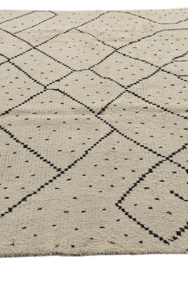 Detail image of 6' 2 x 12' 6 Hand Knotted Moroccan Wool Runner Rug