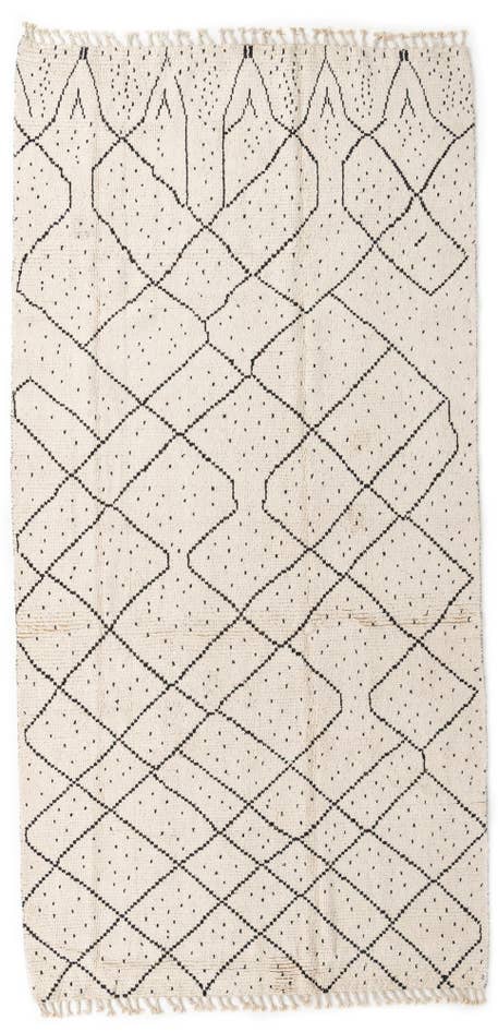 Detail image of 6' 2 x 12' 6 Hand Knotted Moroccan Wool Runner Rug