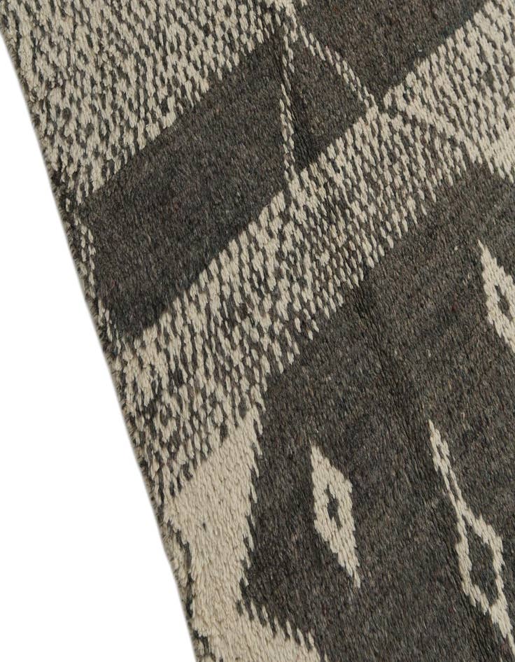 Detail image of 6' 3 x 12' 5  Hand Knotted Moroccan Wool Runner Rug