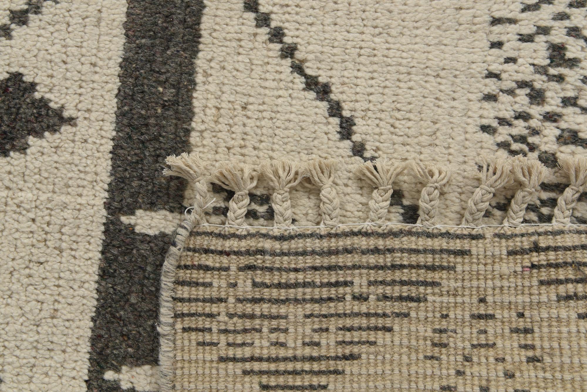 6' 3 x 12' 5 Hand Knotted Moroccan Wool Runner Rug