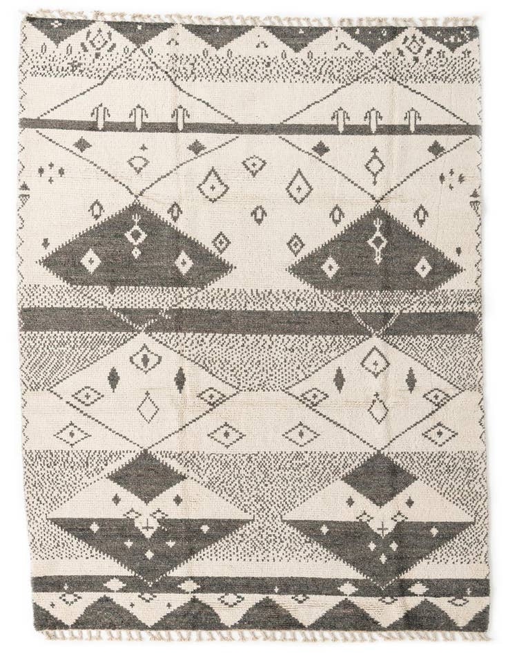 Detail image of 6' 3 x 12' 5 Hand Knotted Moroccan Wool Runner Rug
