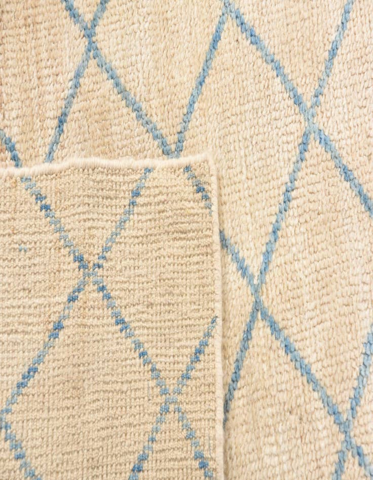 Detail image of 2' 7 x 9' 8  Hand Knotted Moroccan Wool Runner Rug