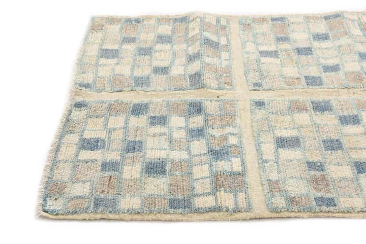 3' 9 x 9' 6 Hand Knotted Moroccan Wool Runner Rug