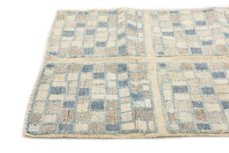 Detail image of 3' 9 x 9' 6 Hand Knotted Moroccan Wool Runner Rug