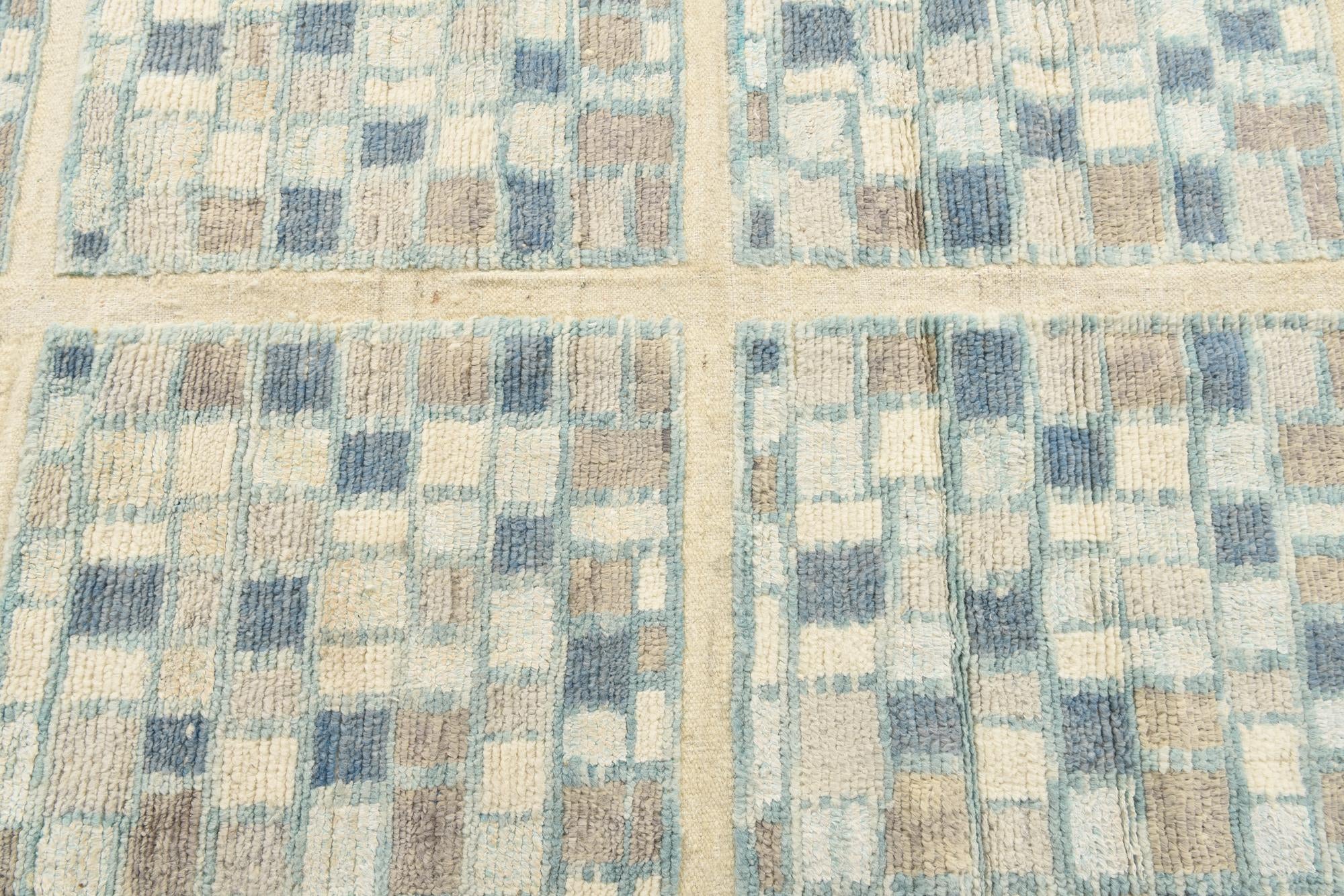 3' 9 x 9' 6 Hand Knotted Moroccan Wool Runner Rug