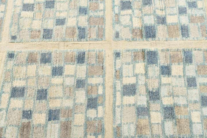 3' 9 x 9' 6 Hand Knotted Moroccan Wool Runner Rug