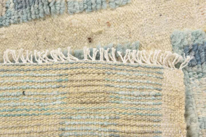 3' 9 x 9' 6 Hand Knotted Moroccan Wool Runner Rug