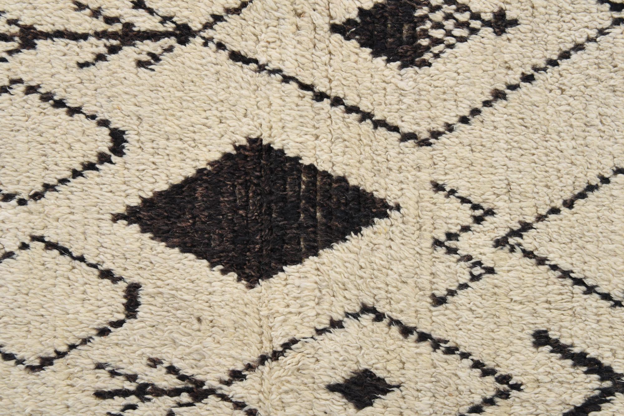 4' 2 x 12' Hand Knotted Moroccan Wool Runner Rug