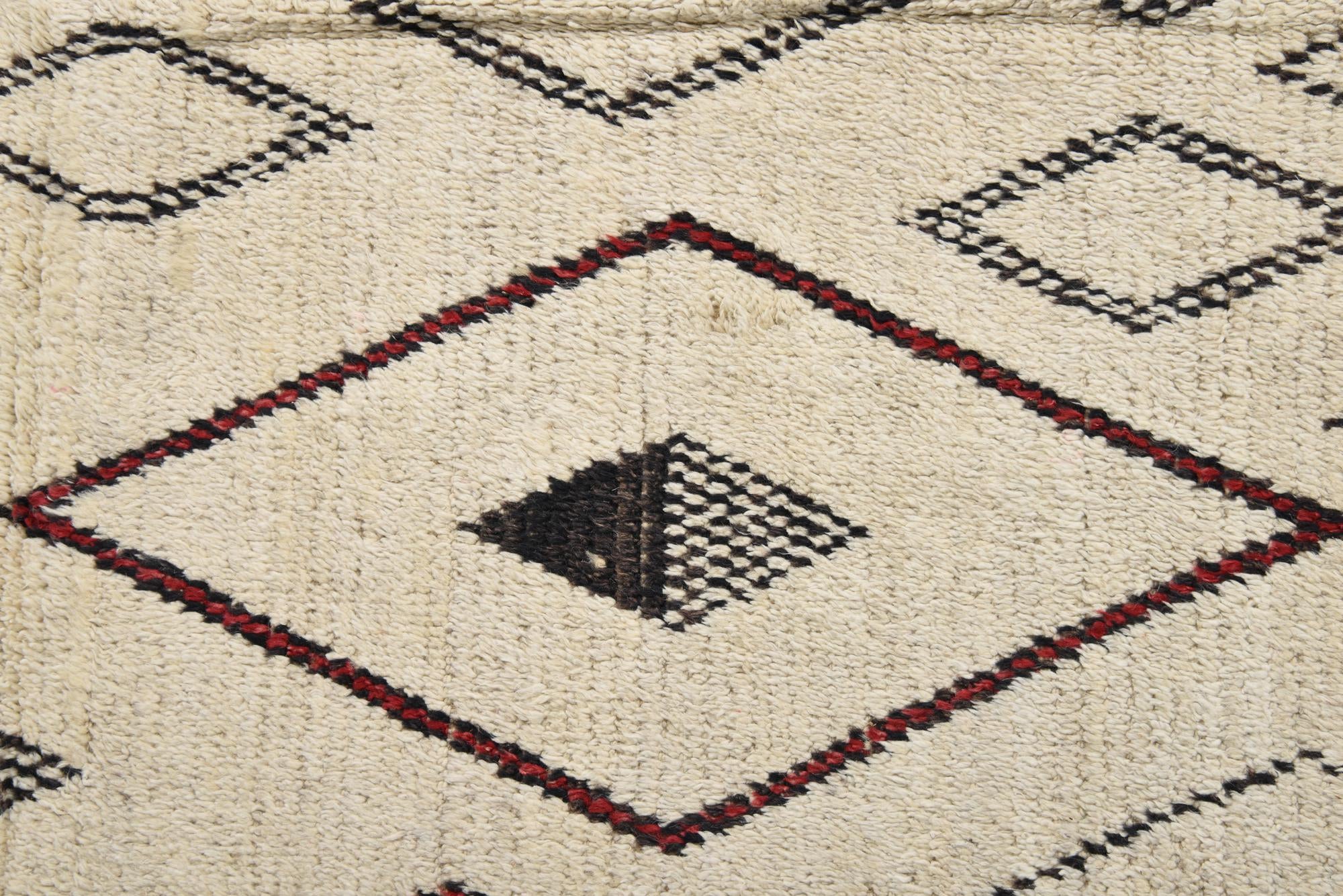 4' 2 x 12' Hand Knotted Moroccan Wool Runner Rug