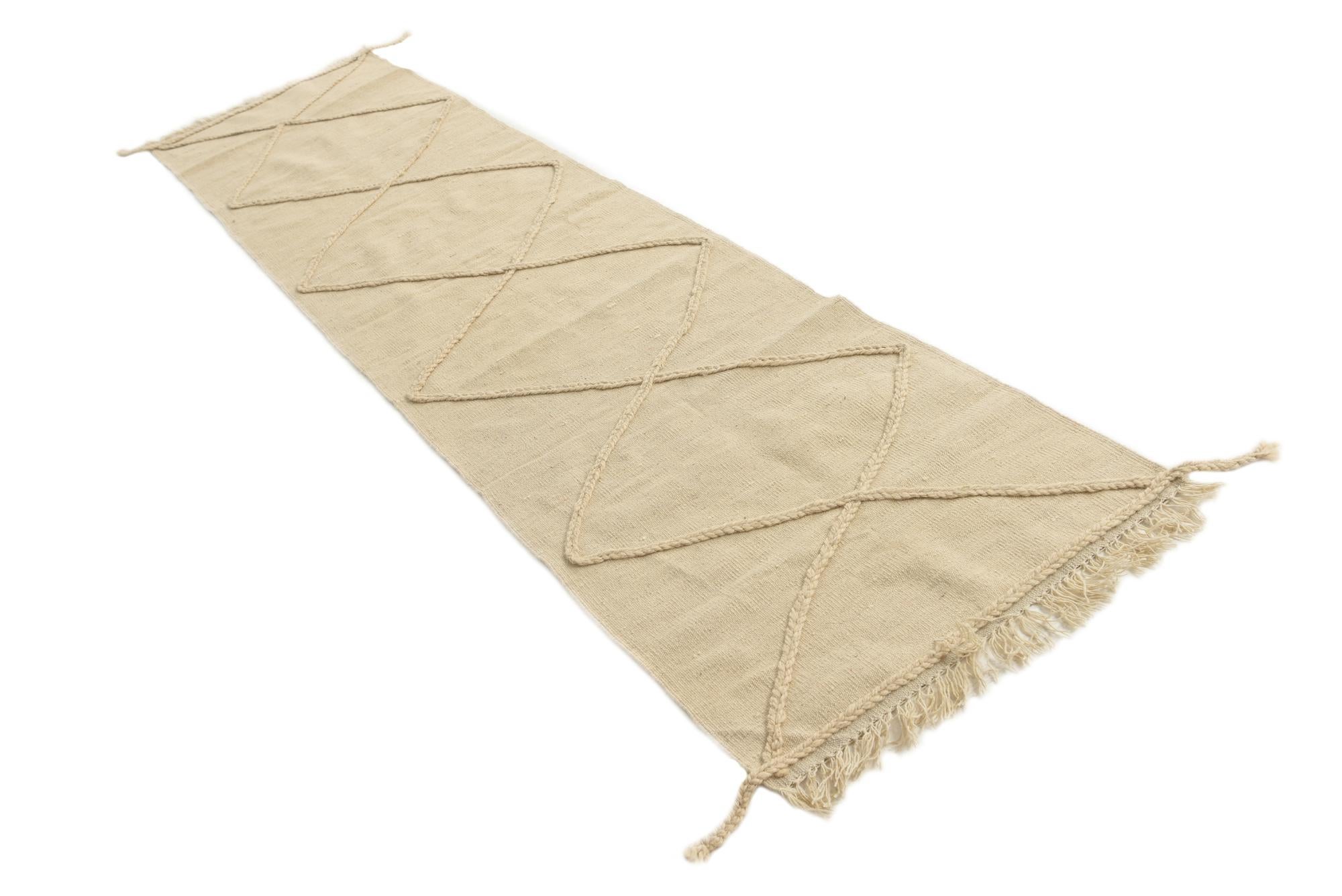 2' 5 x 10' 1 Hand Woven Moroccan Wool Runner Rug
