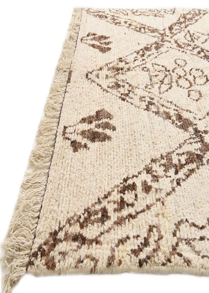 4' 11 x 13' 7 Hand Knotted Moroccan Wool Runner Rug