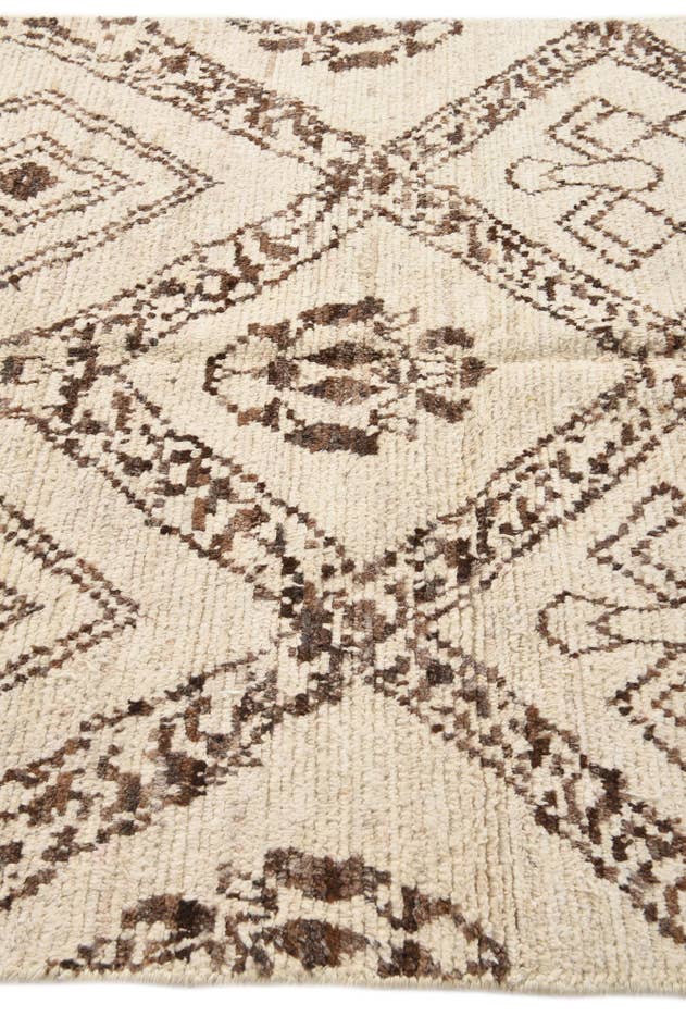 Detail image of 4' 11 x 13' 7 Hand Knotted Moroccan Wool Runner Rug