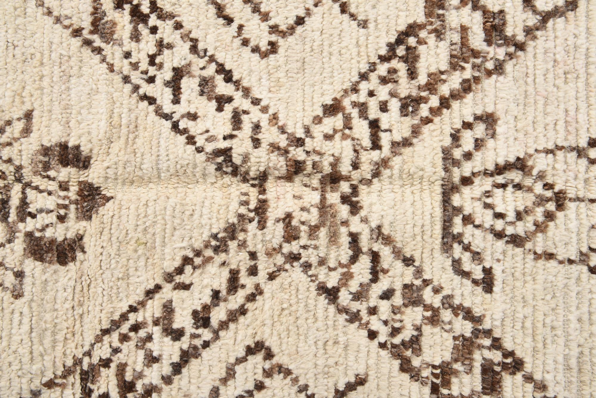 4' 11 x 13' 7 Hand Knotted Moroccan Wool Runner Rug