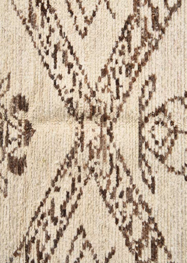 4' 11 x 13' 7 Hand Knotted Moroccan Wool Runner Rug