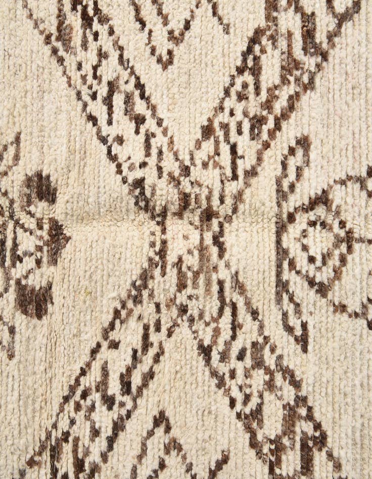 Detail image of 4' 11 x 13' 7  Hand Knotted Moroccan Wool Runner Rug
