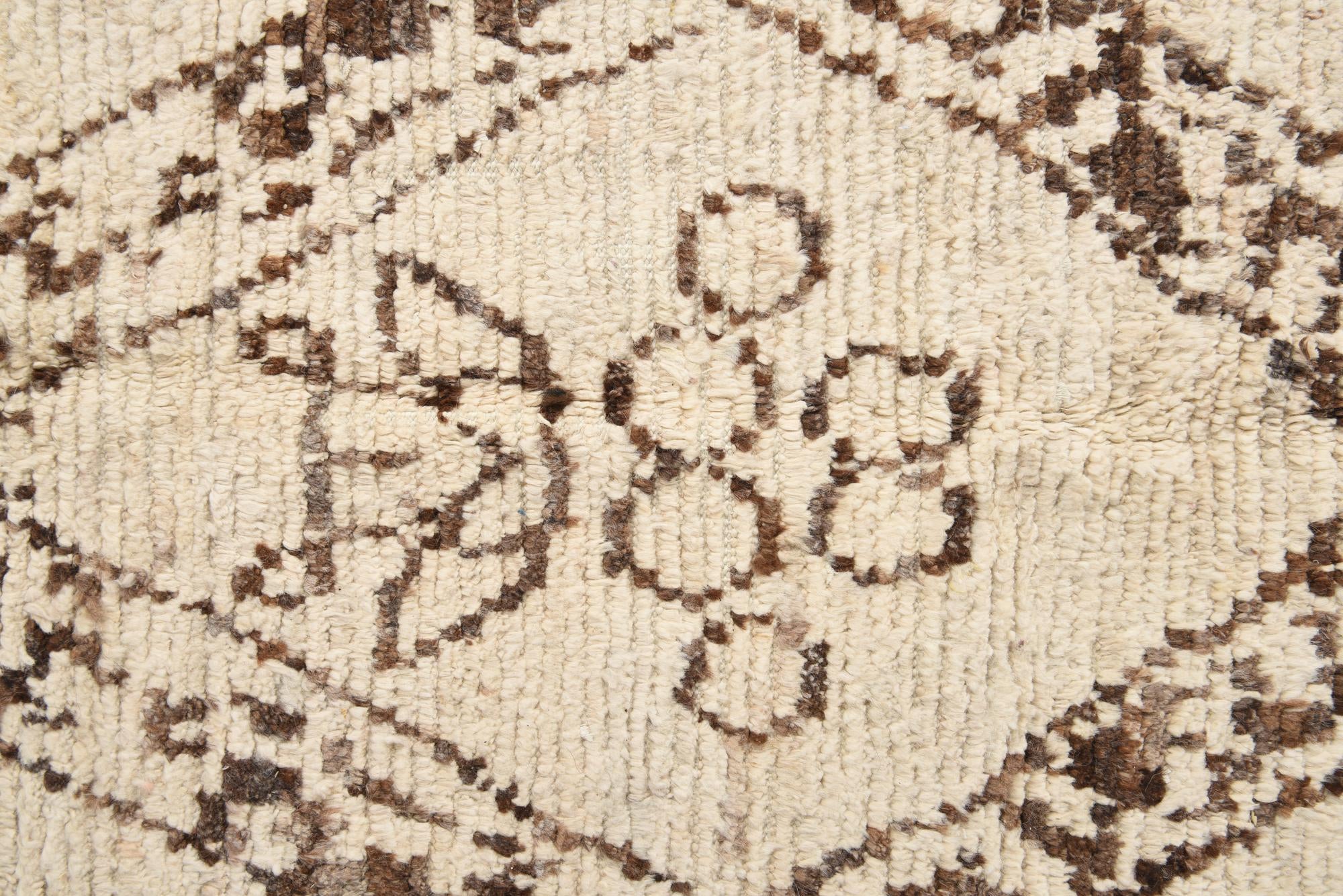 4' 11 x 13' 7 Hand Knotted Moroccan Wool Runner Rug
