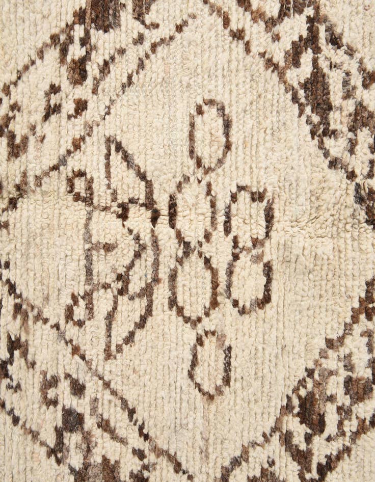 Detail image of 4' 11 x 13' 7 Hand Knotted Moroccan Wool Runner Rug