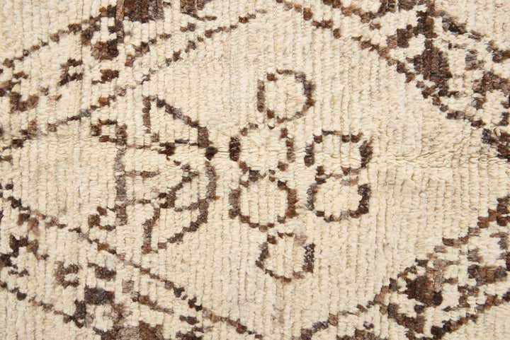 4' 11 x 13' 7 Hand Knotted Moroccan Wool Runner Rug