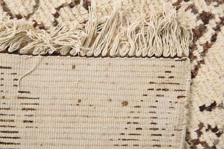 4' 11 x 13' 7 Hand Knotted Moroccan Wool Runner Rug