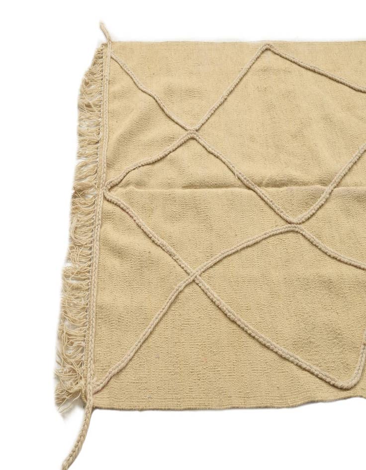 Detail image of 2' 4 x 4' 11  Hand Knotted Moroccan Wool Runner Rug