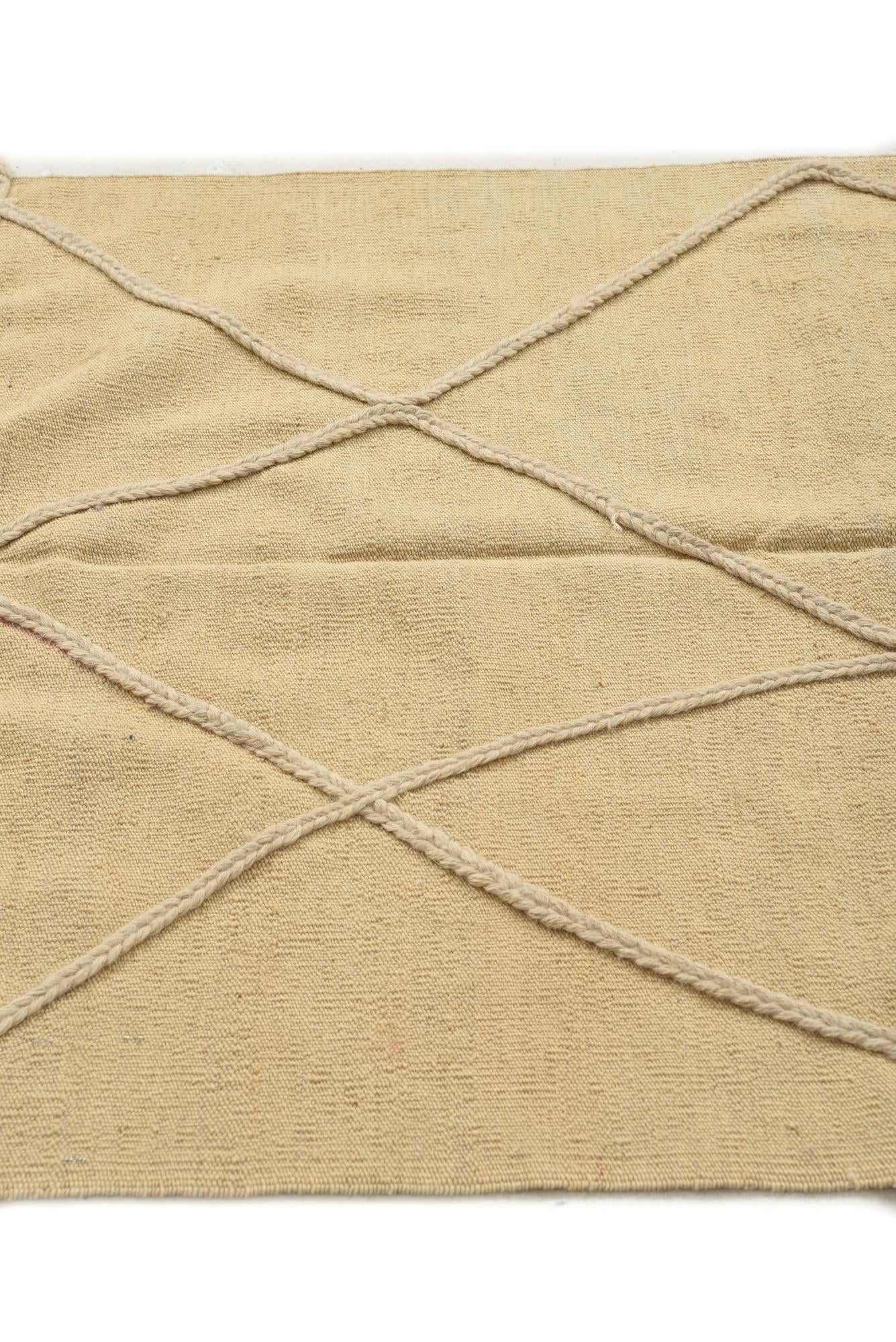 2' 4 x 4' 11 Hand Knotted Moroccan Wool Runner Rug