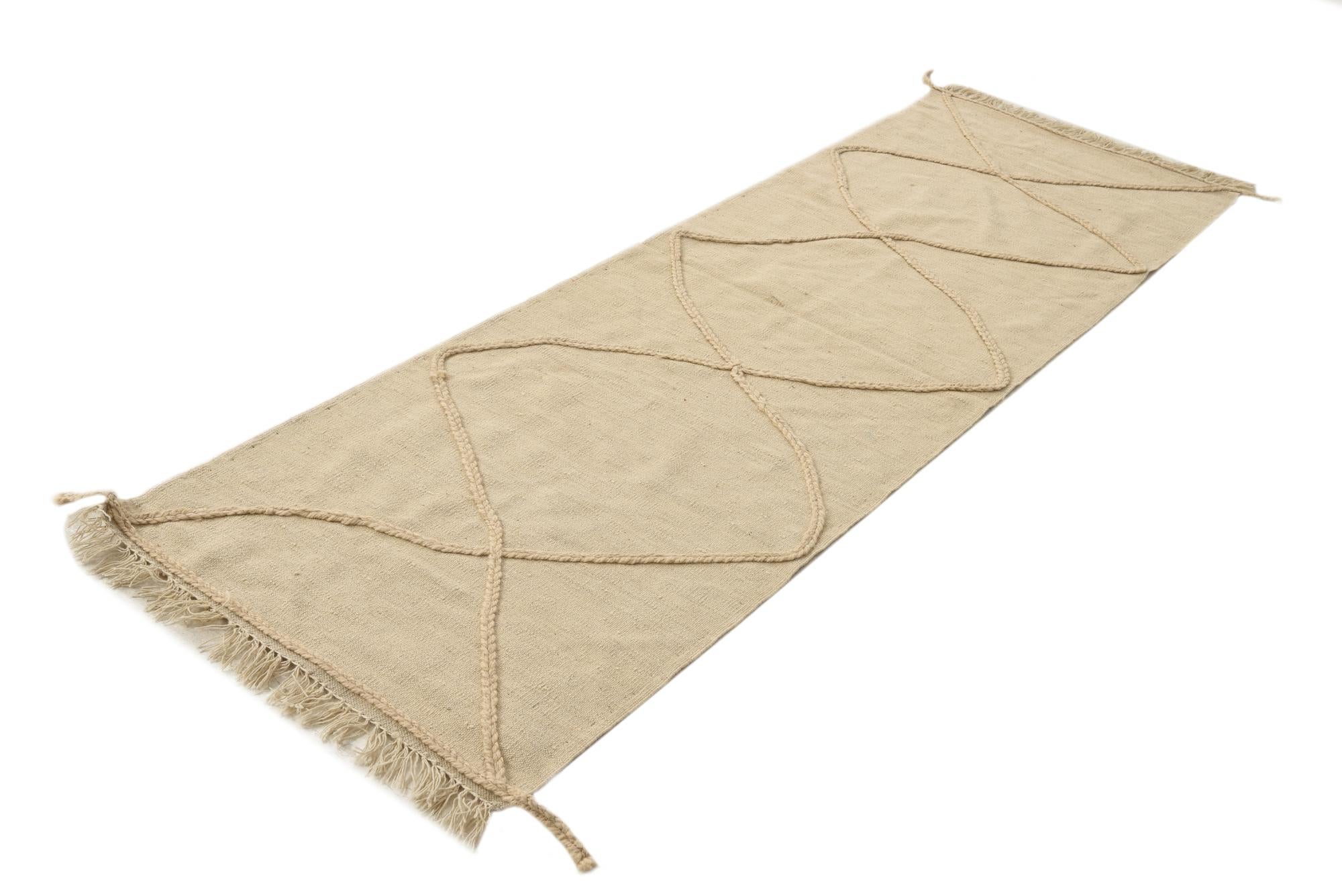 2' 8 x 8' 2 Hand Knotted Moroccan Wool Runner Rug