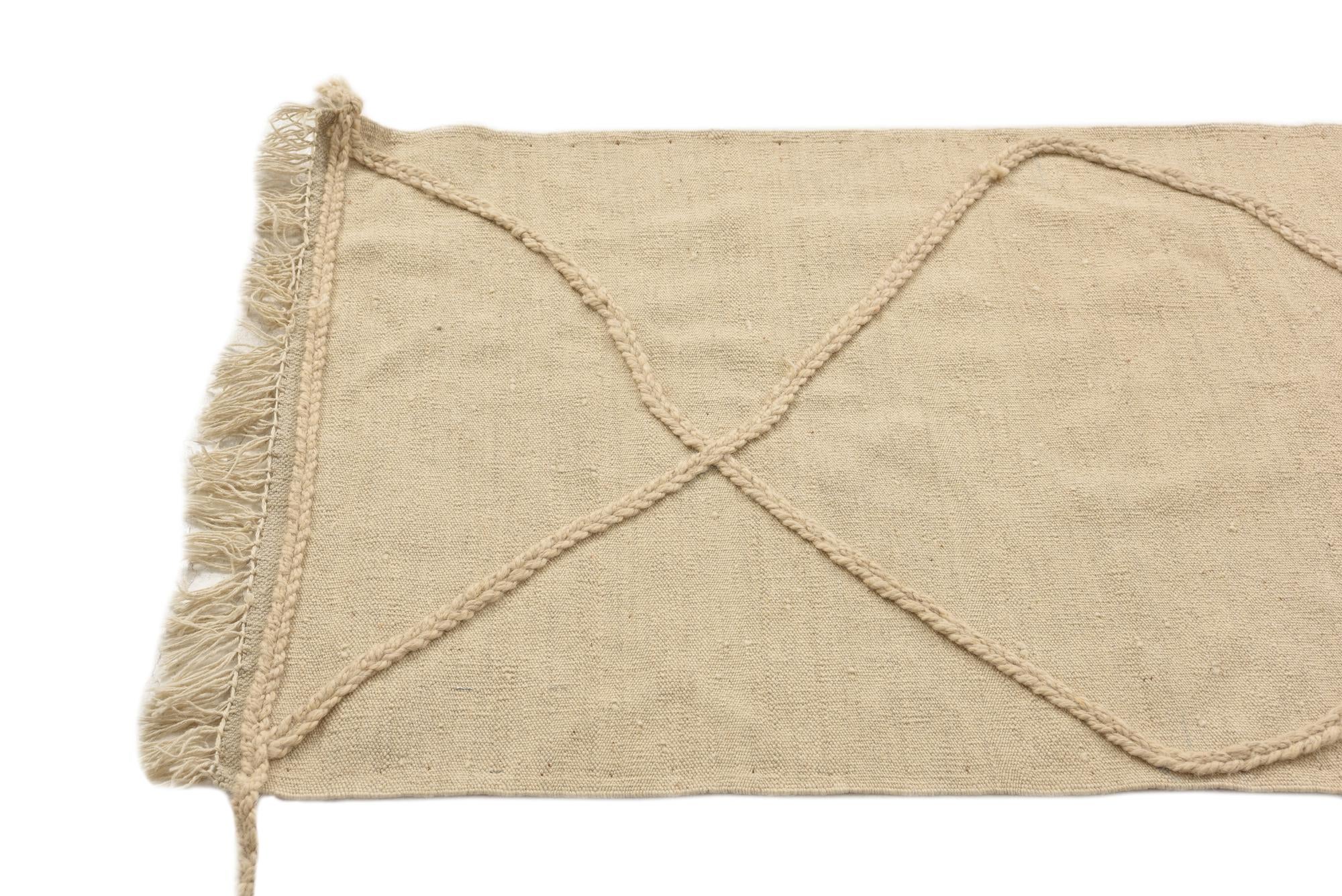 2' 8 x 8' 2 Hand Knotted Moroccan Wool Runner Rug