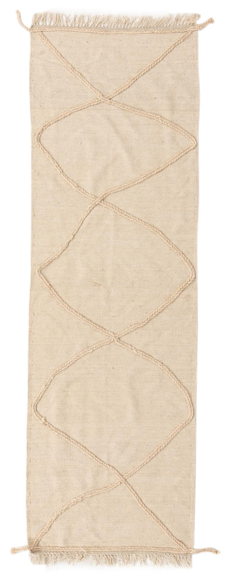 2' 8 x 8' 2 Hand Knotted Moroccan Wool Runner Rug