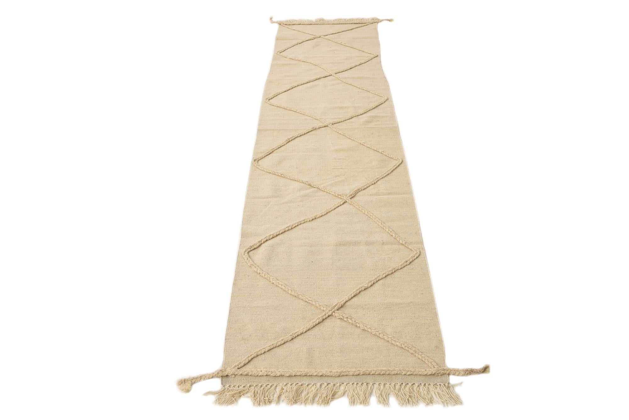 2' 3 x 10' 2 Hand Knotted Moroccan Wool Runner Rug
