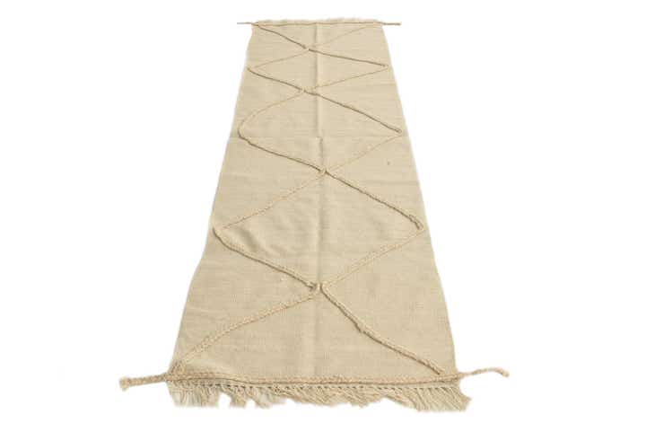 2' 5 x 8' 4 Hand Knotted Moroccan Wool Runner Rug