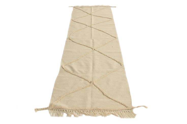 Detail image of 2' 5 x 8' 4 Hand Knotted Moroccan Wool Runner Rug