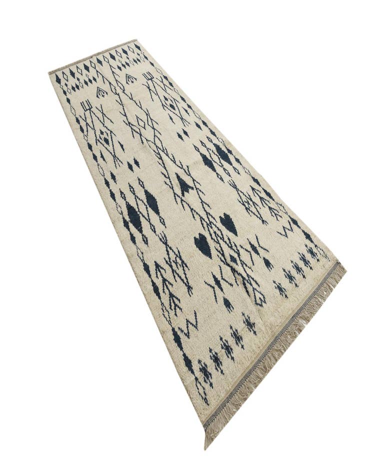Detail image of 5' x 12' 8  Hand Knotted Moroccan Wool Runner Rug