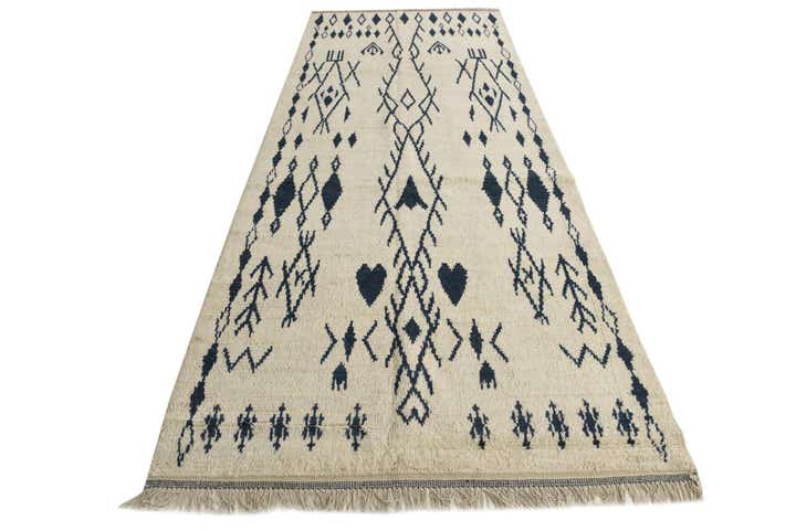 5' x 12' 8 Hand Knotted Moroccan Wool Runner Rug