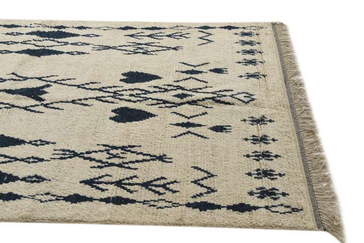 5' x 12' 8 Hand Knotted Moroccan Wool Runner Rug