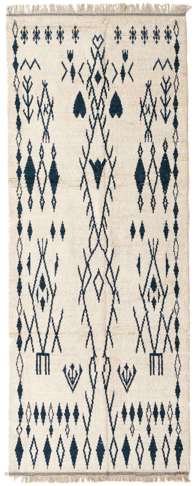 5' x 12' 8 Hand Knotted Moroccan Wool Runner Rug