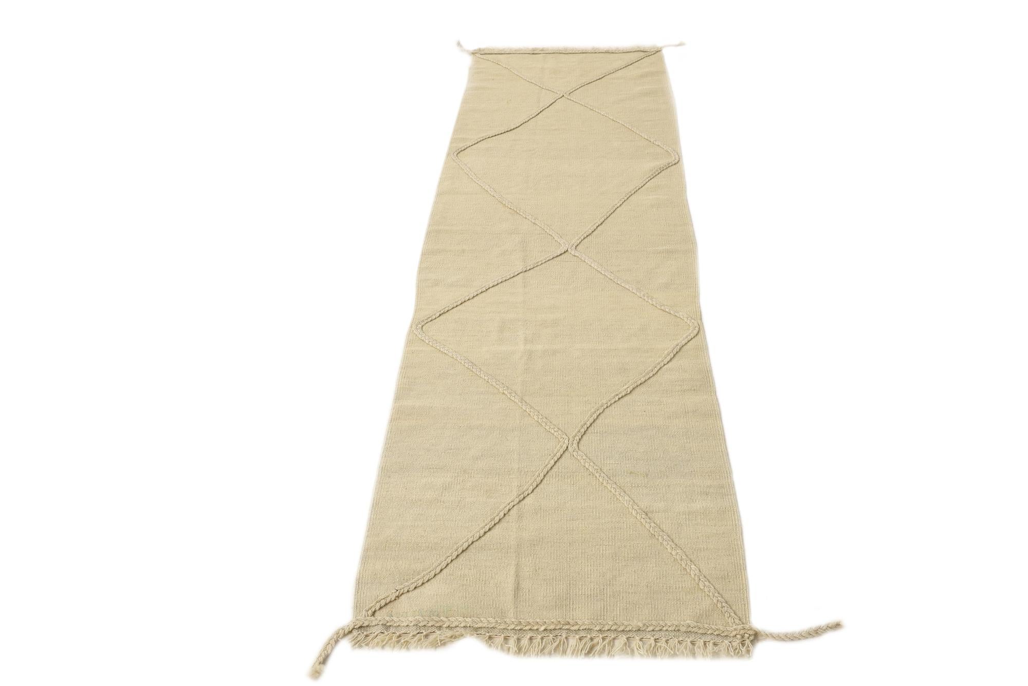 2' 3 x 8' 2 Hand Knotted Moroccan Wool Runner Rug