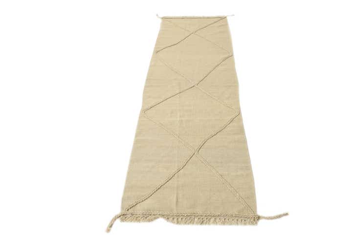 2' 3 x 8' 2 Hand Knotted Moroccan Wool Runner Rug