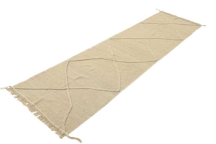 2' 6 x 10' Hand Knotted Moroccan Wool Runner Rug