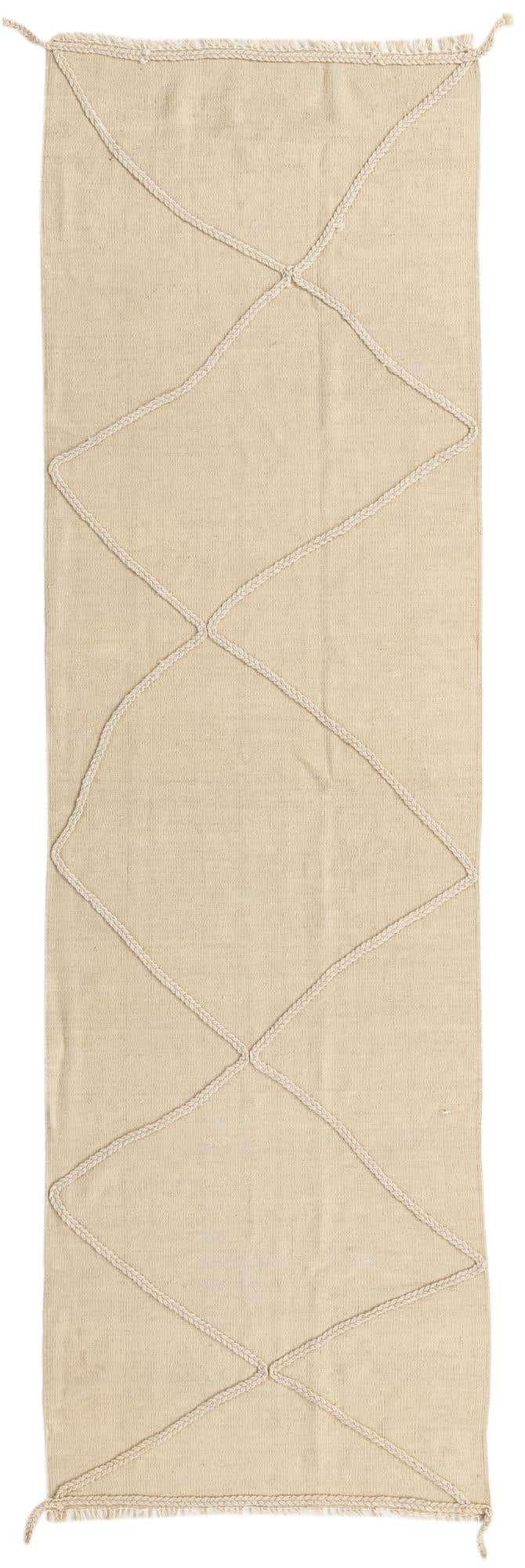 2' 10 x 9' 5 Hand Knotted Moroccan Wool Runner Rug