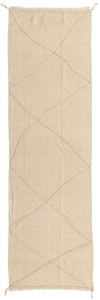 2' 10 x 9' 5 Hand Knotted Moroccan Wool Runner Rug