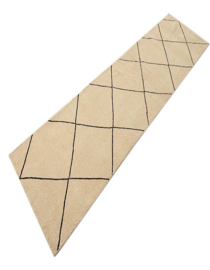 Detail image of 2' 7 x 10' 3  Hand Knotted Moroccan Wool Runner Rug