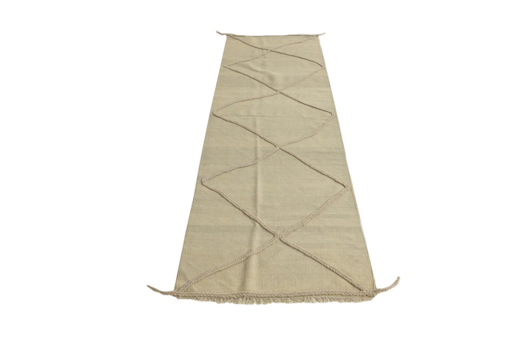 2' 5 x 8' 1 Hand Knotted Moroccan Wool Runner Rug