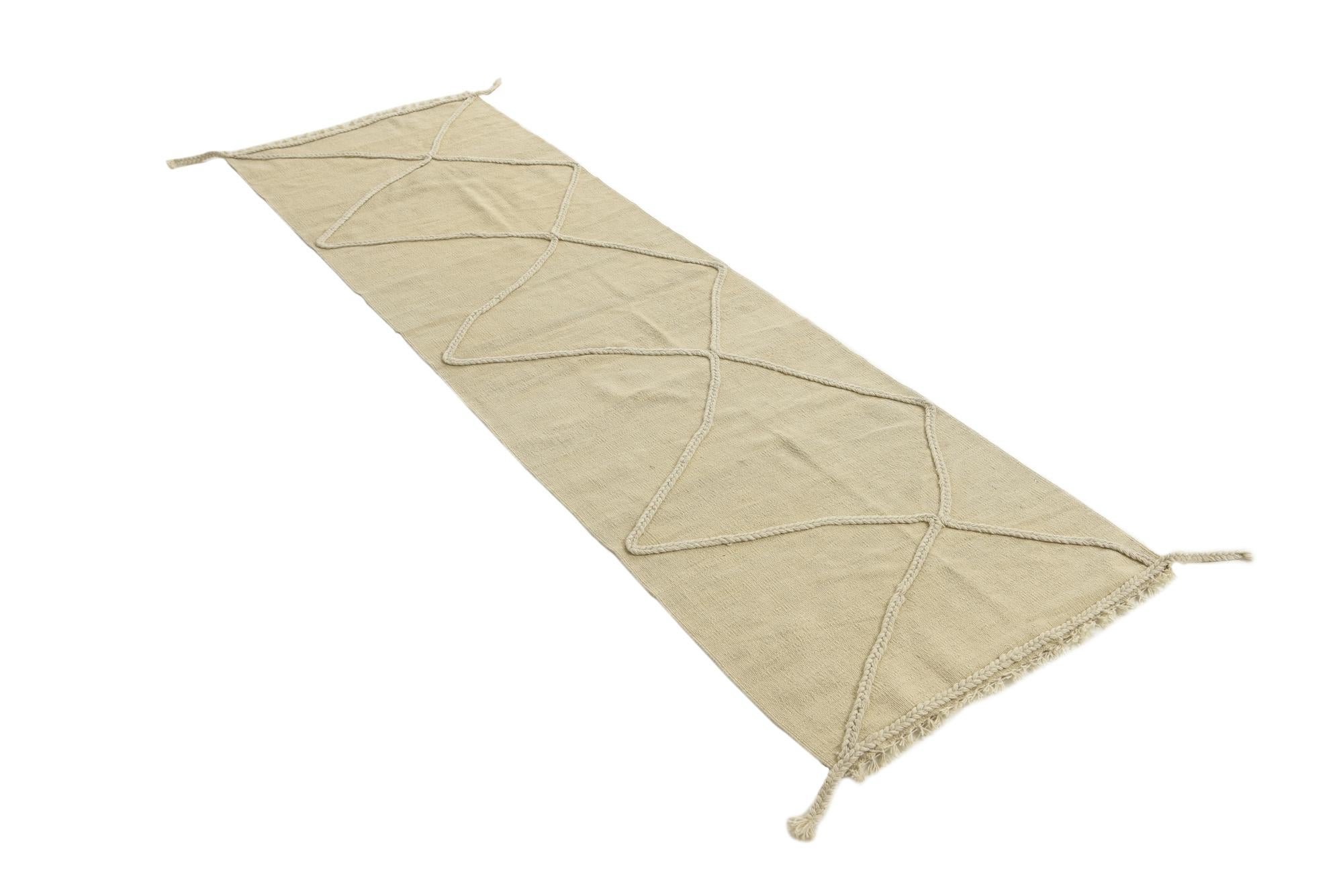 2' 5 x 8' 2 Hand Knotted Moroccan Wool Runner Rug