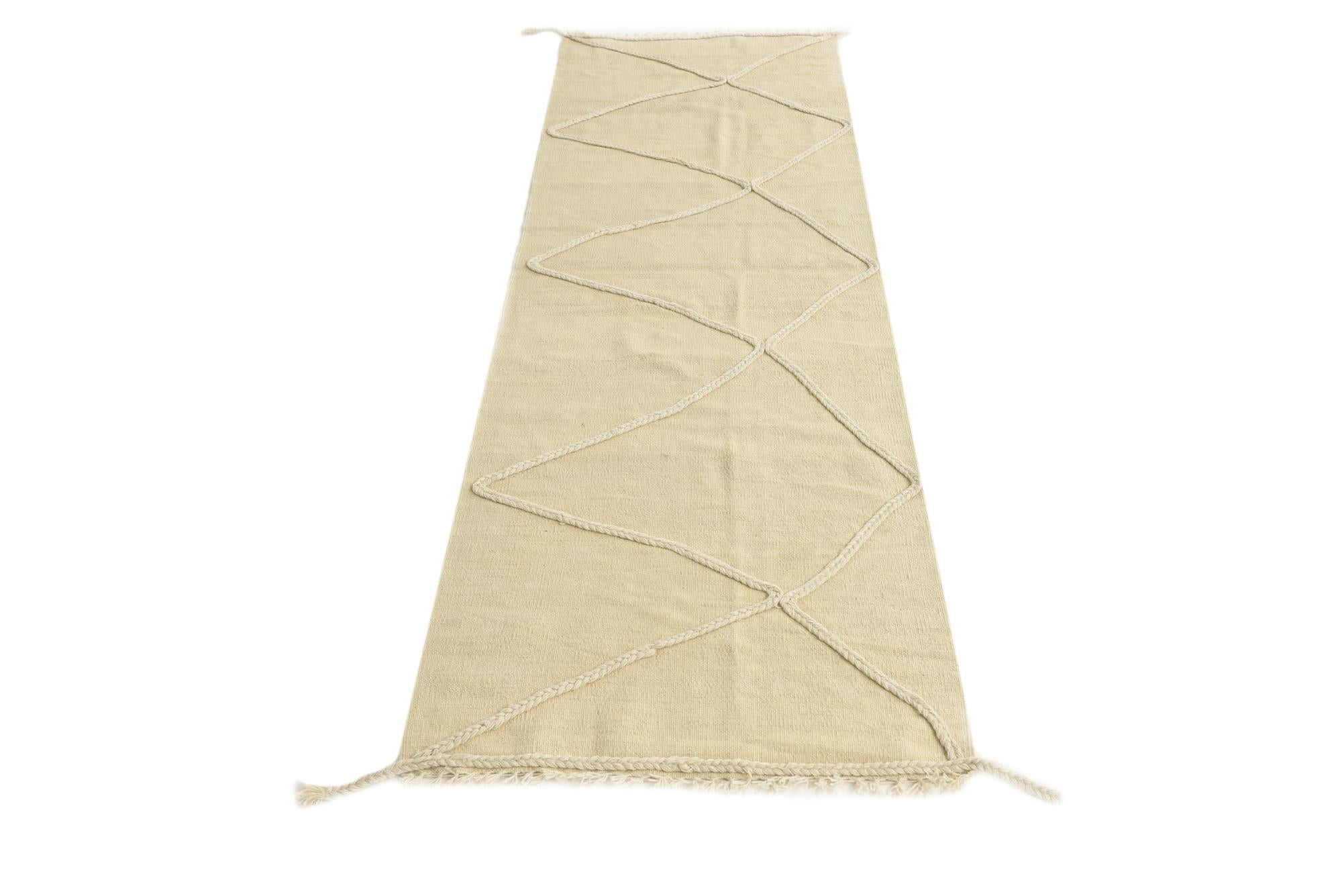 2' 5 x 8' 2 Hand Knotted Moroccan Wool Runner Rug