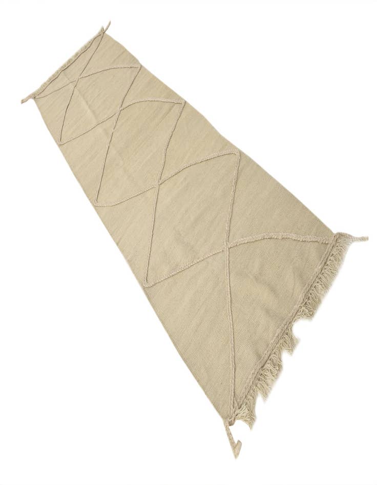 Detail image of 2' 6 x 8' 4 Hand Knotted Moroccan Wool Runner Rug